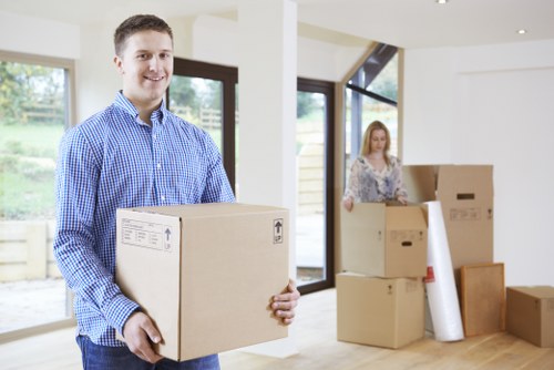 Moving van preparation and unloading for a Mayfair property