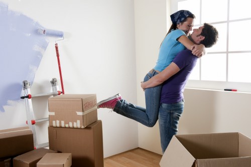 Removal crew planning access for a Mayfair apartment move