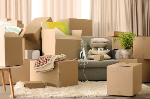 Van service handling boxes and home items in Mayfair