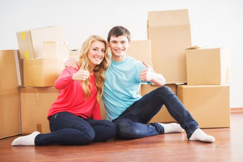 Careful loading of furniture and boxes for a Mayfair move