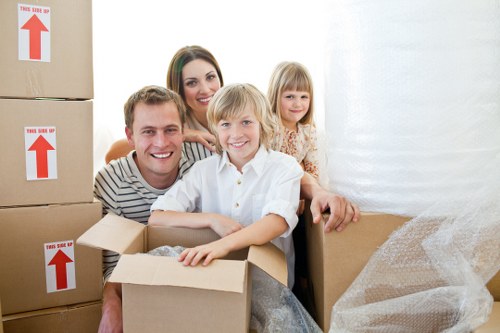 Moving boxes and office furniture in central London Mayfair