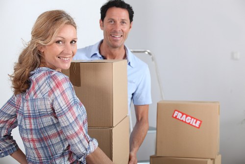 Professional moving van team handling a central London relocation