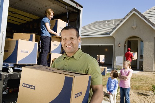 Eco-friendly removals team planning a low-emission route