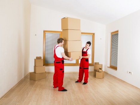 Packed boxes and furniture protection for a Mayfair relocation
